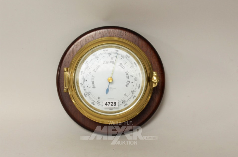 Barometer WEMPE, Messinggehäuse auf