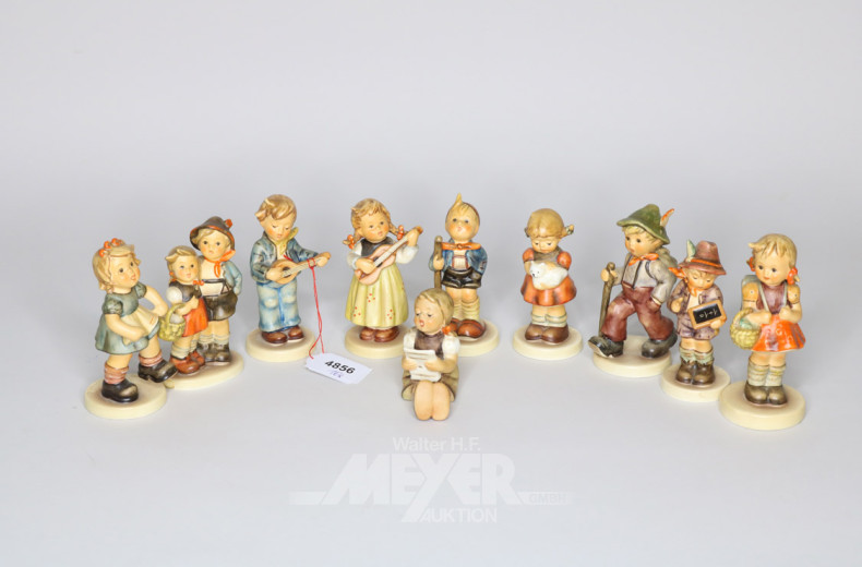 10 Porz.-Figuren ''Kinder'', GOEBEL,