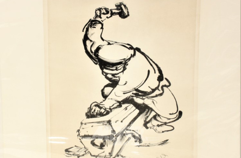 Lithographie ''Hammerschläge''