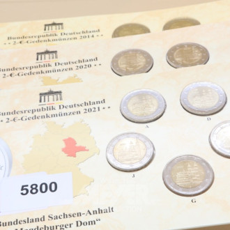 5 Sätze 2-Euro Gedenkmünzen