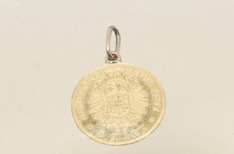 Goldmünzanhänger, 5 Mark ''Deutsches