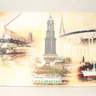 Druck / moderne Collage ''Hamburg'',