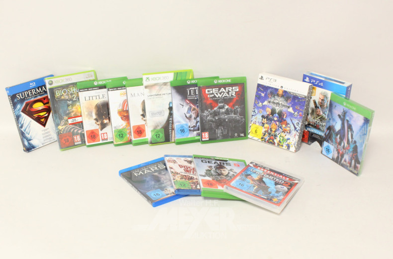 Posten div. X-BOX Spiele, Blu ray's und