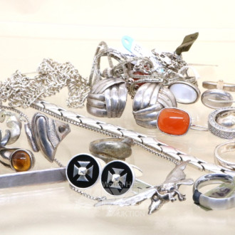 Posten Modeschmuck, tlw. Silber: