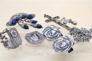 Posten Modeschmuck, tlw. Silber: