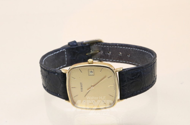 Herrenarmbanduhr TISSOT 585er GG,