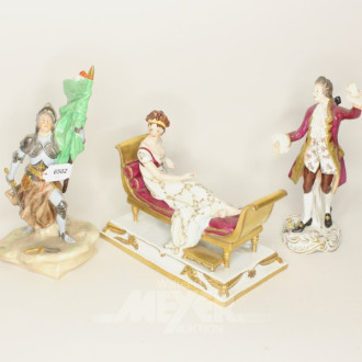 3 Porz.-Figuren ''Madame Recamier/