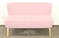 kl. Sofa, Velour rosa, 2-Sitzer