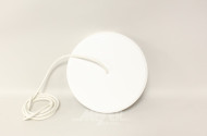 moderne LED Pendelleuchte, weiß, rund,