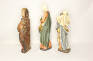 3 Holzschnitzfiguren ''Madonnen'', neuzeitl.