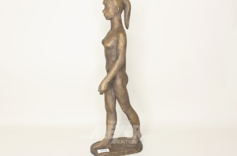 Bronzefigur ''Weibl. Akt'', unsigniert,