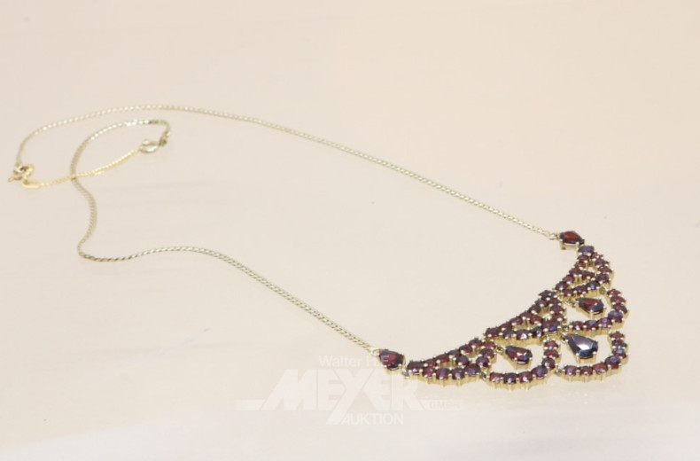 Granat-Collier, kein Gold