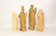 4 versch. Holzschnitzfiguren ''Madonnen'',