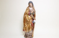 Gipsfigur ''Madonna'', farbig,