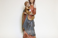 gr. Holzschnitzfigur ''Madonna mit Kind'',