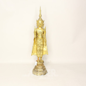 Metallskulptur, ''Stehender Buddha'',