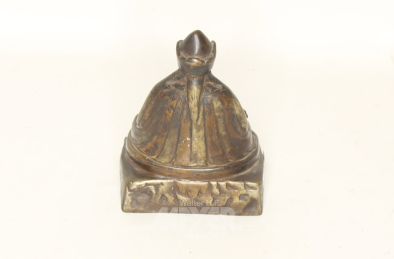Bronze-Skulptur, ''Sitzender Buddha''