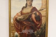 gr. Gemälde, ''Edeldame mit Mandoline''