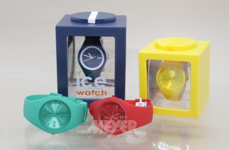 6 Armbanduhren SWATCH, ICE Watch,