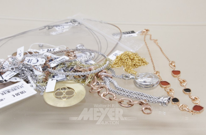 Posten div. Silber-u. Modeschmuck: