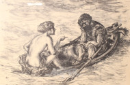 Lithographie ''Der Müde, Mars & Venus''