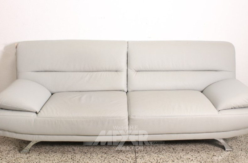 Sofa, Kunstleder, grau, 3 sitzer,