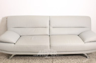 Sofa, Kunstleder, grau, 3 sitzer,