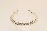 Armband, 585er GG, Zopfmuster,