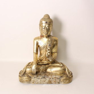 Holzskulptur ''sitzender Buddha''