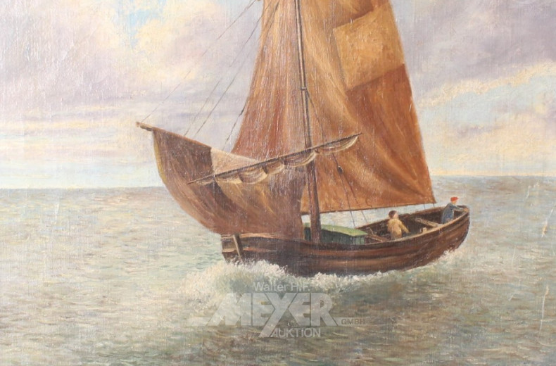 Gemälde ''Fischerboot'',