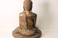 sitzender Buddha, Holz, Höhe: ca. 68 cm,