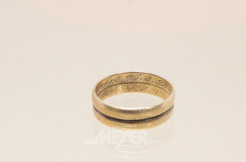 Witwer-Ring, 585er GG, ca. 5 g