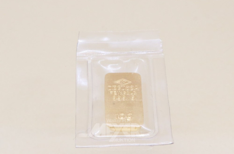 Goldbarren DEGUSSA ca. 10 g