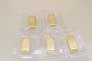 5 Goldbarren DEGUSSA, je ca. 20 g