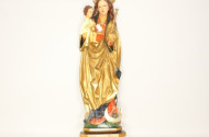 Wandplastik ''Madonna'', farbig gefasst,