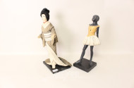 2 Figuren ''Geisha + Balletttänzerin'',