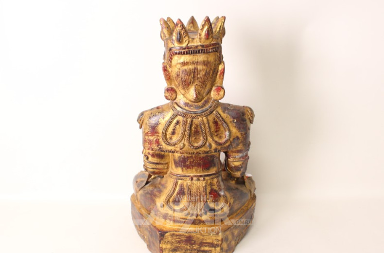 gr. Holzschnitzfigur, ''Buddha'',