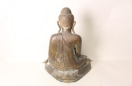 gr. Bronzeskulptur ''sitzender Buddha'',