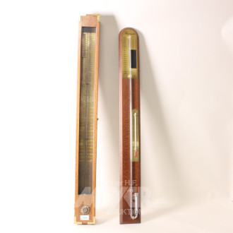 2 Thermometer sowie 2 Wanduhren mit