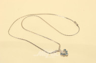 Collier Silber mit 5 Saphiren