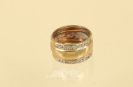 Ring, 585er GG, mit Diamanten,