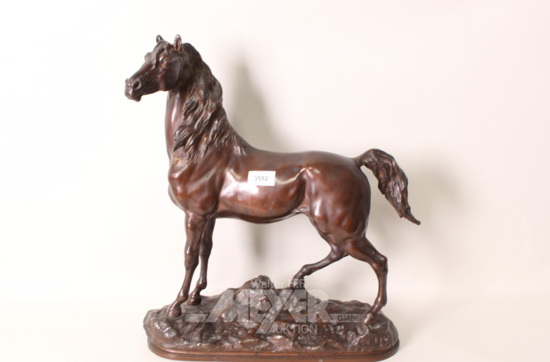 Metallfigur ''Pferd'', H: ca. 48 cm