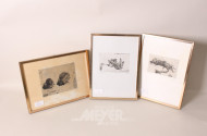 Lithographien-Bilderserie, 6-tlg.,