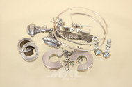 kl. Posten Silberschmuck: gr. Creolen,