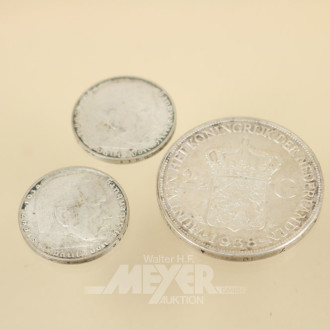 3 Münzen (Dt. Reich u. Niederlande)