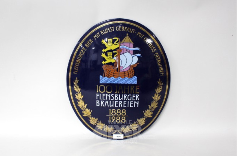 Brauerei Werbeschild FLENSBURGER BIER,