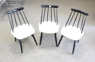 3 Vintage Fanett Stühle, 60er Jahre Stil,
