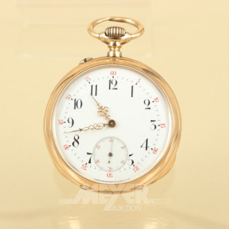 Taschenuhr, 2 Deckel Gold, 585er GG,