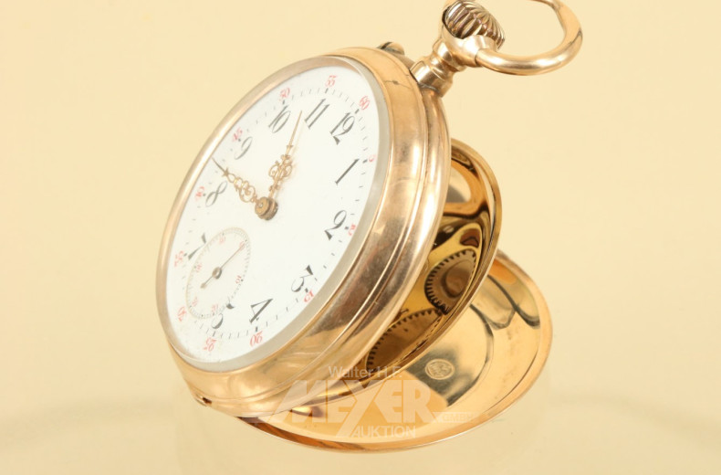 Taschenuhr, 2 Deckel Gold, 585er GG,