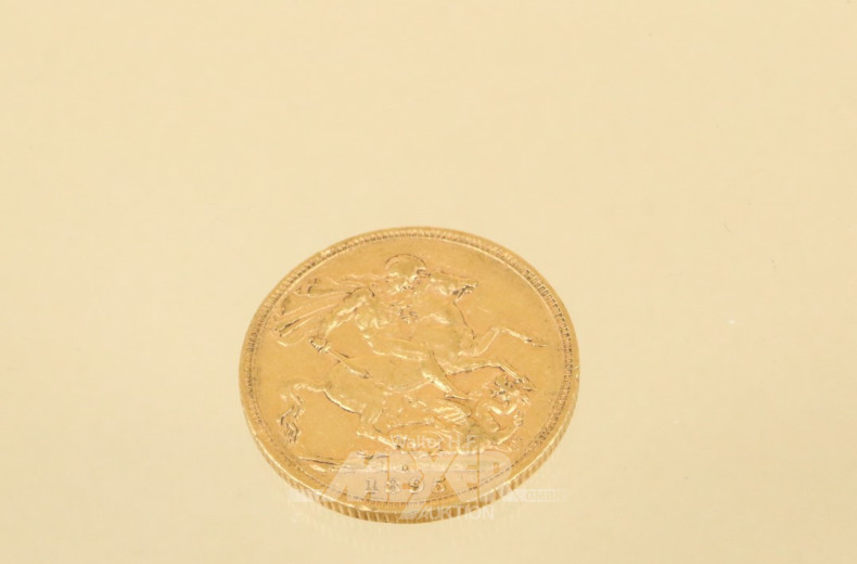 Goldmünze, Sovereign, England 1895